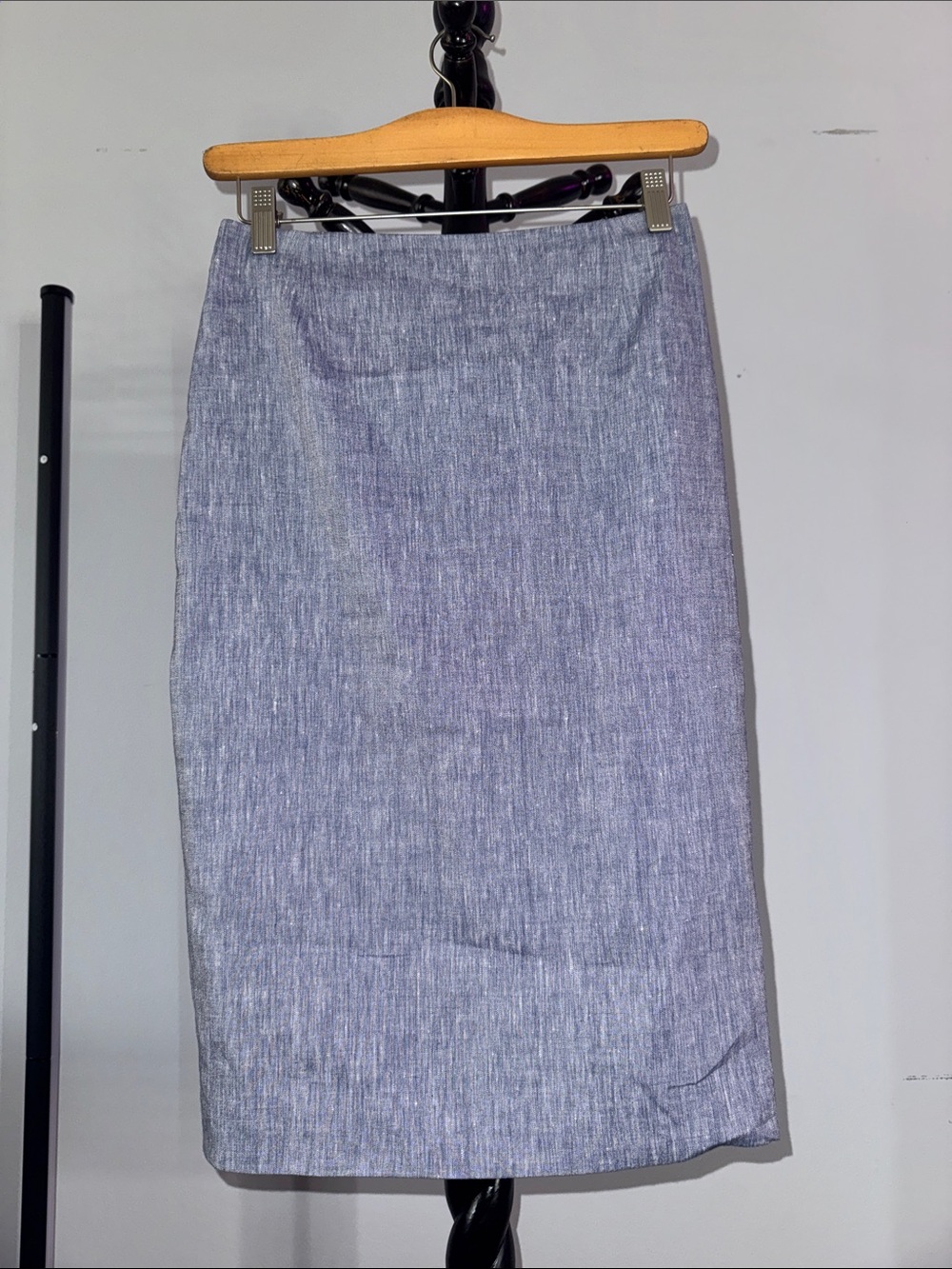 ANTONIO MELANI Slim Heather Light Blue Pencil Skirt 19.3.B2